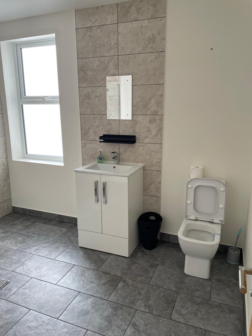 Bathroom sink and toilet